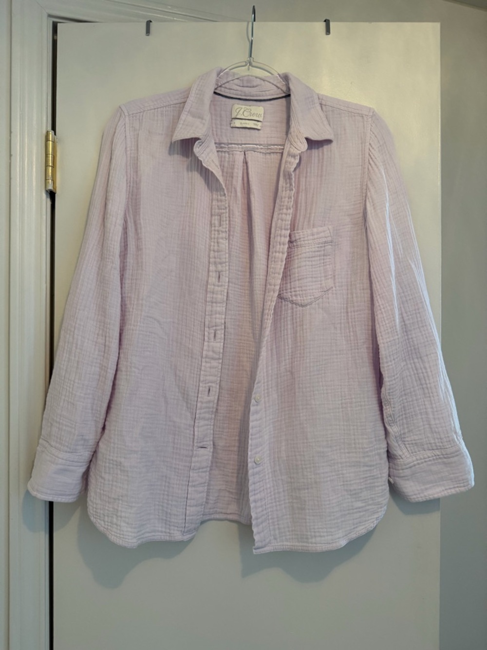 J. Crew Light Lavender Gauze Button-Up size 4